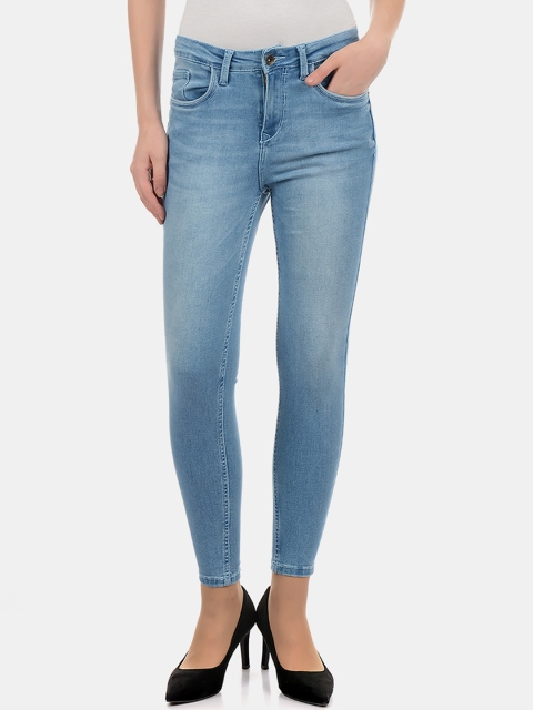 

Carrera Women Blue Skinny Fit Mid-Rise Clean Look Jeans