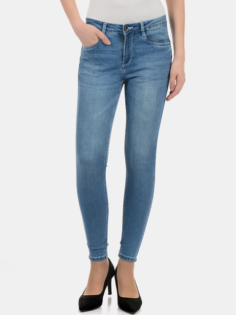 

Carrera Women Blue Skinny Fit Mid-Rise Clean Look Stretchable Jeans
