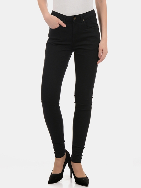 

Carrera Women Black Skinny Fit Mid-Rise Clean Look Jeans