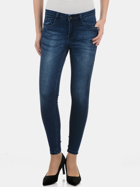 

Carrera Women Blue Skinny Fit Mid-Rise Clean Look Jeans
