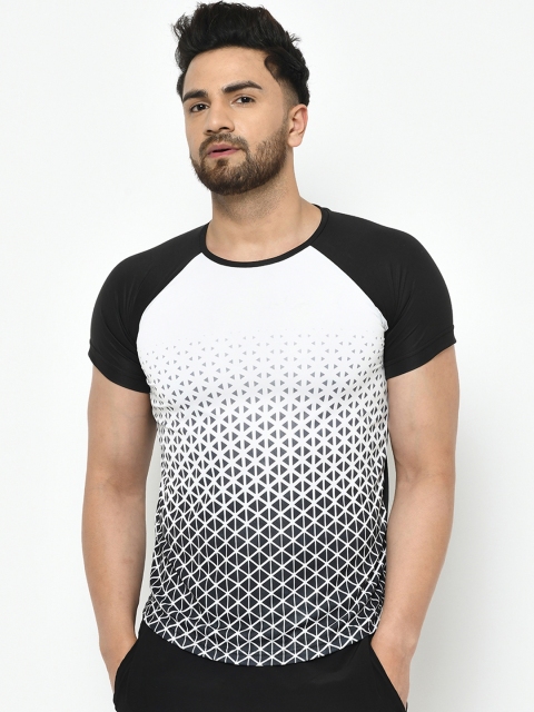 

Rigo Men White Printed Running Round Neck T-shirt