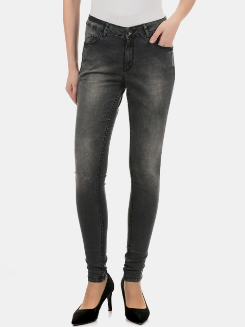 

Carrera Women Grey Skinny Fit Mid-Rise Clean Look Stretchable Jeans