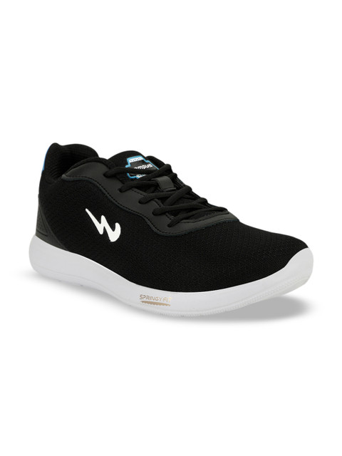 

Campus Men Black & White Mesh Running Shoes