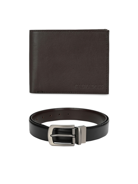 

Calvadoss Men Premium Belt & Wallet Gift Set, Black