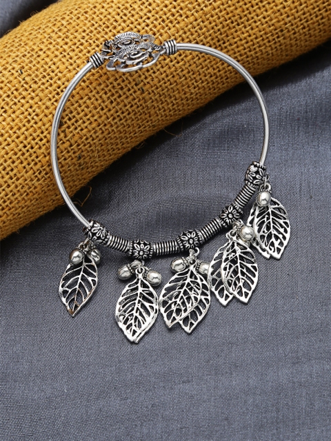

ZeroKaata Silver-Plated Oxidised Charm Bracelet