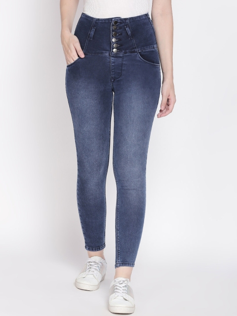 

PURPLE WATER Women Blue Slim Fit High-Rise Clean Look Stretchable Jeans