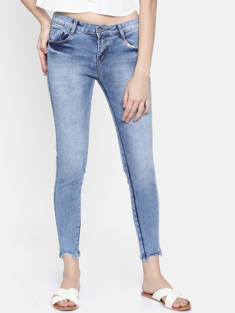 

ZHEIA Women Blue Skinny Fit Mid-Rise Clean Look Stretchable Jeans