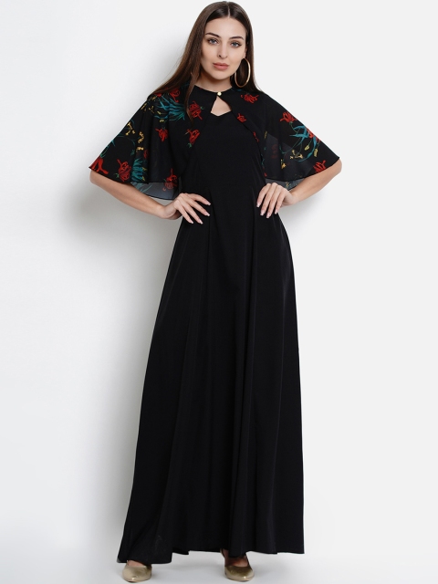 

Lady Stark Women Black Printed Maxi Dress