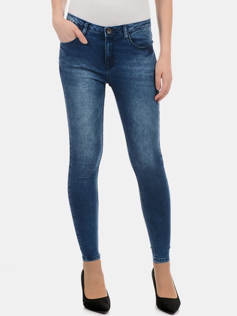 

Carrera Women Blue Skinny Fit Mid-Rise Clean Look Stretchable Jeans