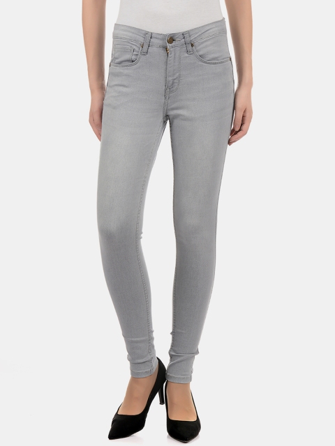 

Carrera Women Grey Skinny Fit Mid-Rise Clean Look Stretchable Jeans