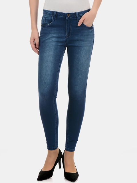 

Carrera Women Blue Skinny Fit Mid-Rise Clean Look Jeans