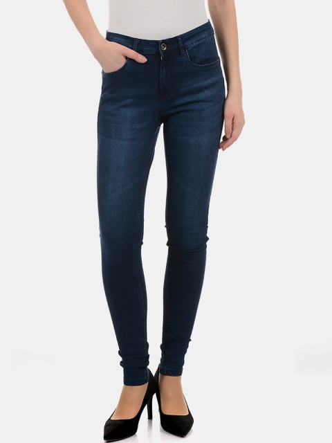 

Carrera Women Blue Skinny Fit Mid-Rise Clean Look Jeans