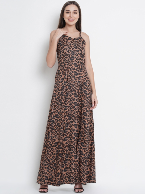 

Lady Stark Women Brown Printed Maxi Dress