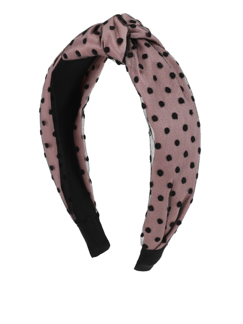 

Kazo Women Pink & Black Polka Dot Hairband