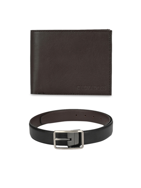 

Calvadoss Men Black & Brown Accessory Gift Set