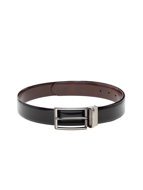 

Carlton London Men Black Solid Leather Reversible Belt