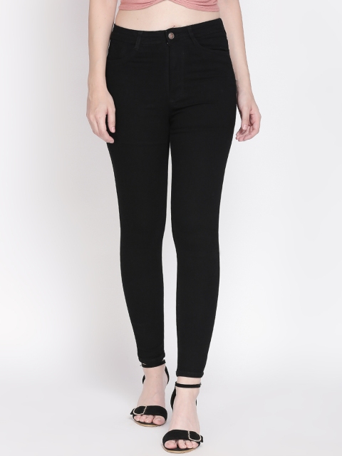

PURPLE WATER Women Black Slim Fit High-Rise Clean Look Stretchable Jeans