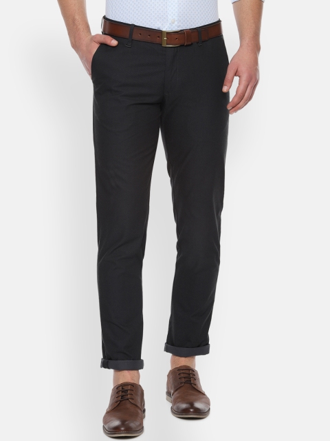 

Louis Philippe Sport Men Black Slim Fit Self Design Formal Trousers