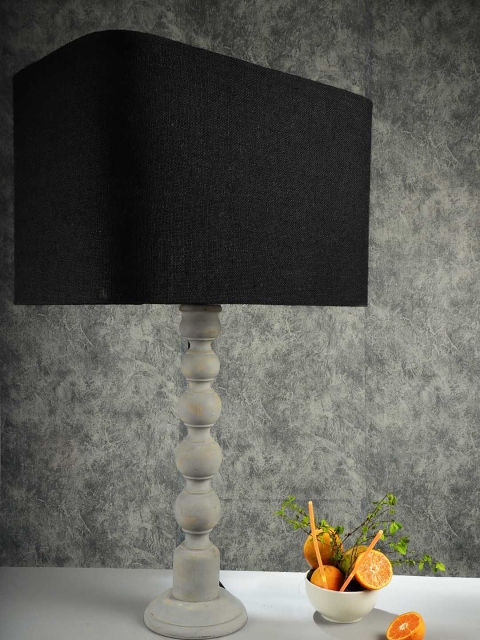 

Grated Ginger Black & White Solid Handcrafted Table Lamp with Shade