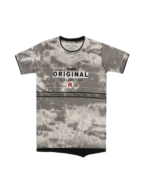 

Lil Tomatoes Boys Off-White Printed Round Neck T-shirt