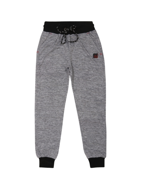 Lil Tomatoes Boys Grey Solid Slim Fit Joggers