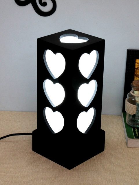 

Home Sparkle Black & White Solid Handcrafted LED Table Top Lamp