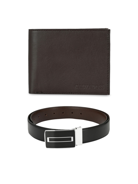 

Calvadoss Men Black & Brown Accessory Gift Set