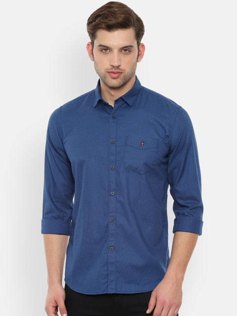 

Louis Philippe Sport Men Blue Slim Fit Printed Casual Shirt