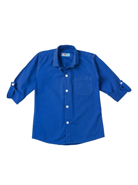 

Kid Studio Boys Blue Comfort Regular Fit Solid Casual Shirt