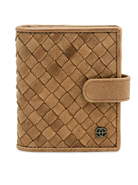 

Eske Men Camel Brown Leather Textured Card Holder
