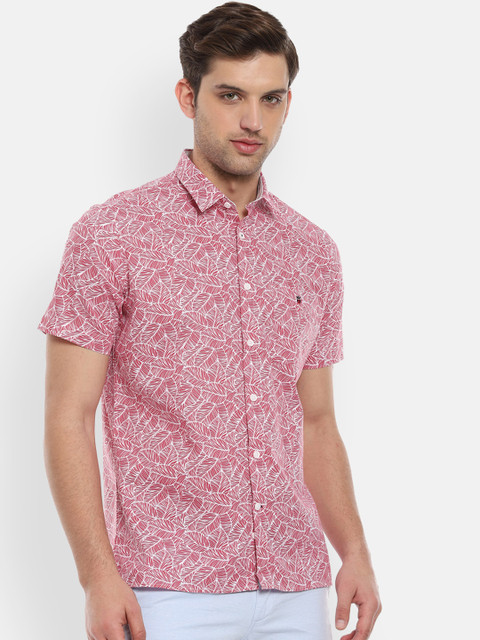 

Louis Philippe Sport Men Pink Slim Fit Printed Casual Shirt