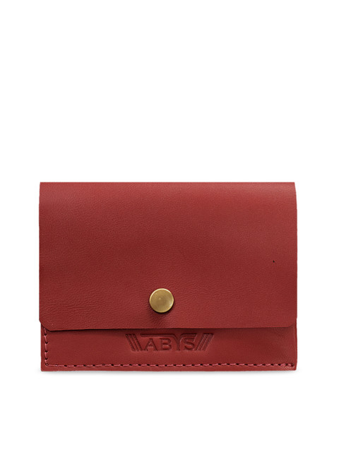 

ABYS Unisex Red Solid Genuine Leather Card Holder