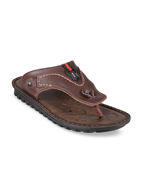 

Metro Men Brown Leather Sandals