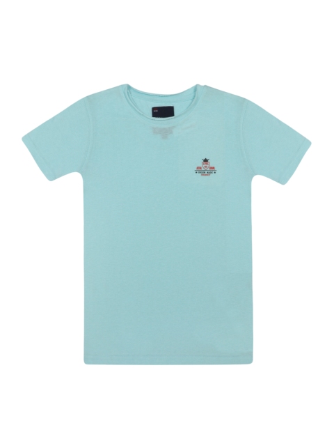 

Lil Tomatoes Boys Blue Solid Round Neck T-shirt