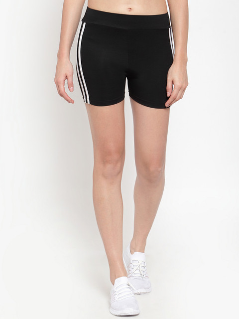 

Boston Club Women Black Solid Skinny Fit Sports Shorts