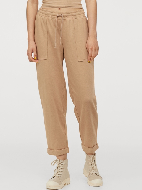 

H&M Women Beige Patch Pocket Joggers