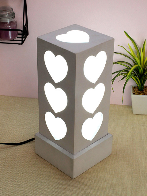 

Home Sparkle Black & White Solid Handcrafted LED Table Top Lamp