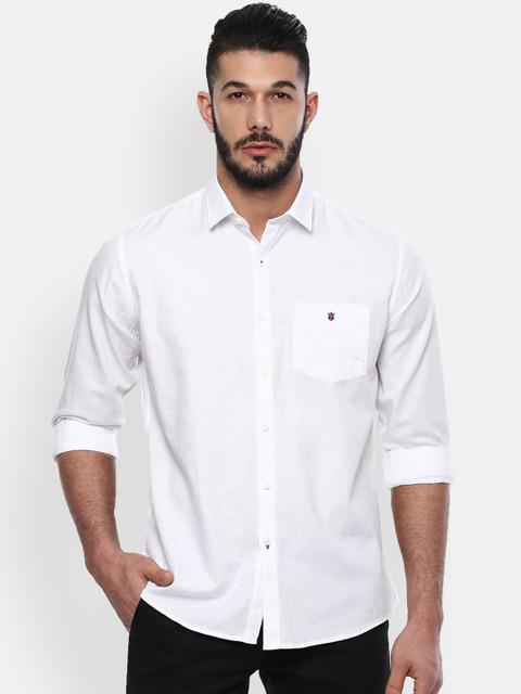 

Louis Philippe Sport Men White Slim Fit Solid Casual Shirt