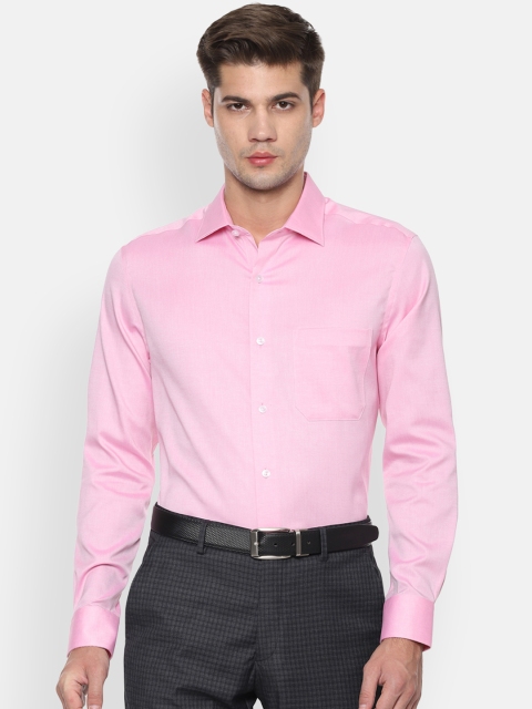 

Louis Philippe Men Pink Regular Fit Solid Formal Shirt