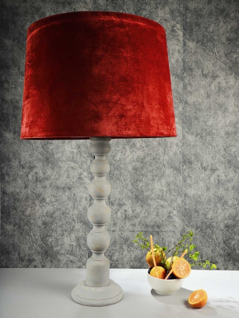 

Grated Ginger Rust & White Solid Handcrafted Table Lamp with Shade