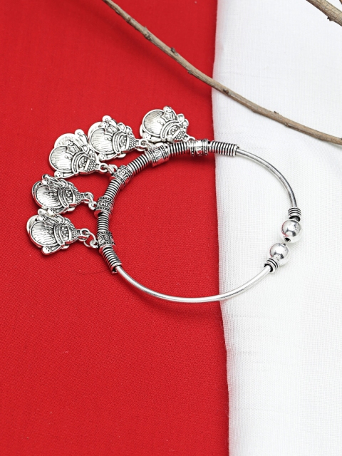 

ZeroKaata Silver-Plated Oxidised Charm Bracelet