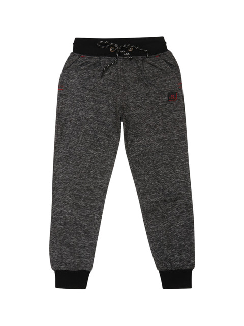 

Lil Tomatoes Boys Charcoal Grey Solid Slim Fit Joggers