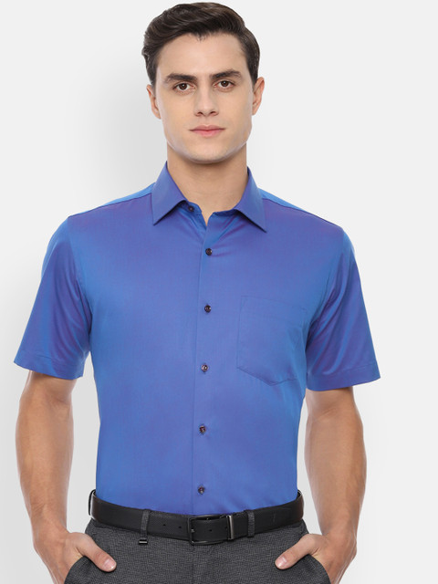 

Van Heusen Men Blue Regular Fit Solid Formal Shirt