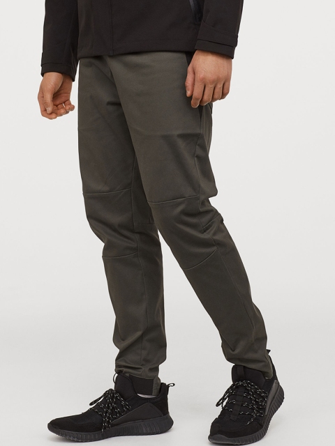 

H&M Men Green Solid Sports Trousers