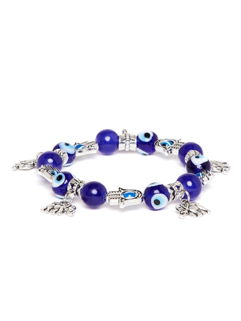 

ZeroKaata Blue & Silver-Toned Handcrafted Elephant Charm Bracelet