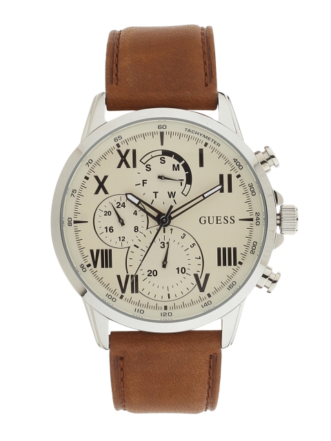 

GUESS Men Off-White Analogue Watch GW0011G1