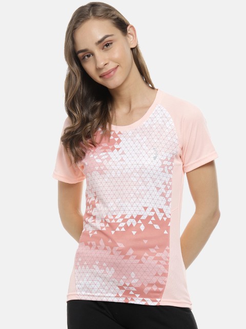 

Campus Sutra Women Peach-Coloured Printed Round Neck T-shirt