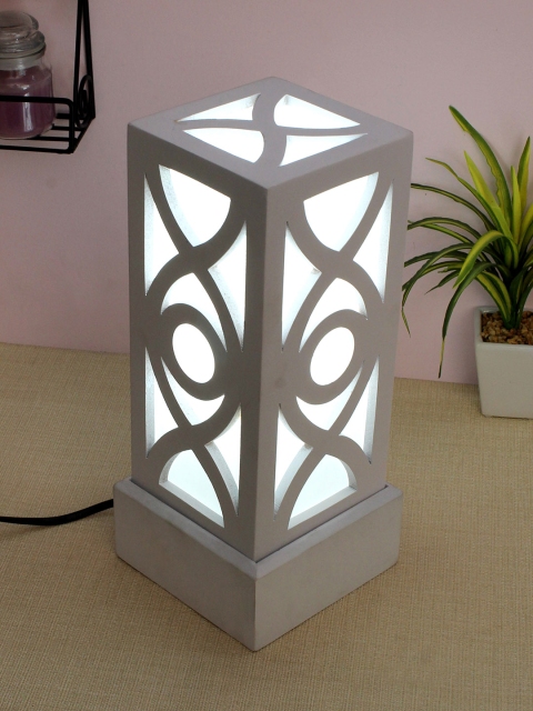 

Home Sparkle White Solid Handcrafted LED Table Top Lamp
