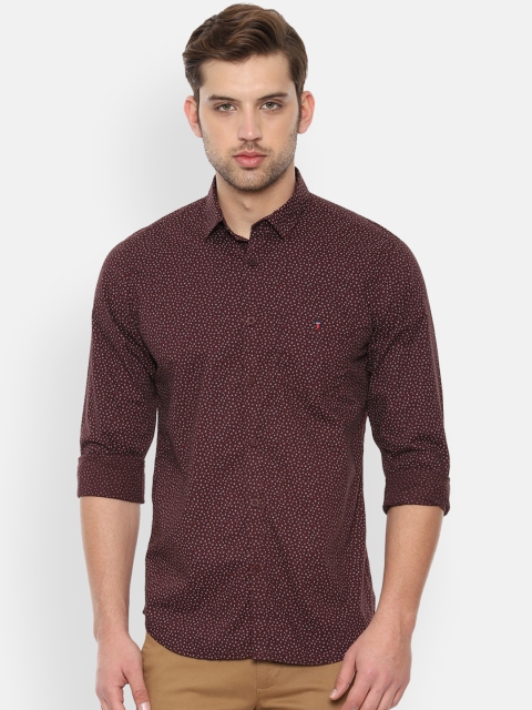 

Louis Philippe Sport Men Maroon Slim Fit Printed Casual Shirt