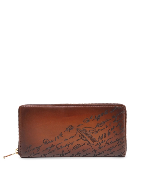 

Da Milano Women Brown Printed Zip Around Wallet